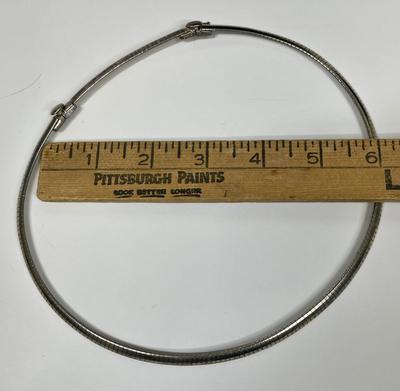 Silver Chain Choker Necklace