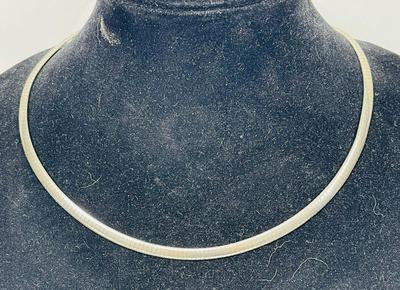 Silver Chain Choker Necklace