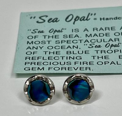 Sea Opal earrings blue green