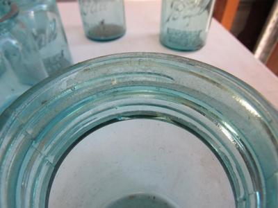 Lot of Antique Teal Canning Jars