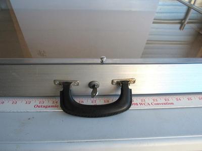 Larger Tabletop Display Case With Key, Metal and Glass