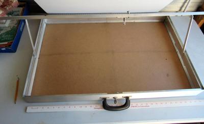 Larger Tabletop Display Case With Key, Metal and Glass