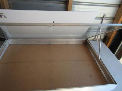Larger Tabletop Display Case With Key, Metal and Glass