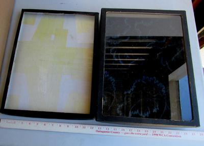 2 Glass Top Jewelry or Coin Display Boxes
