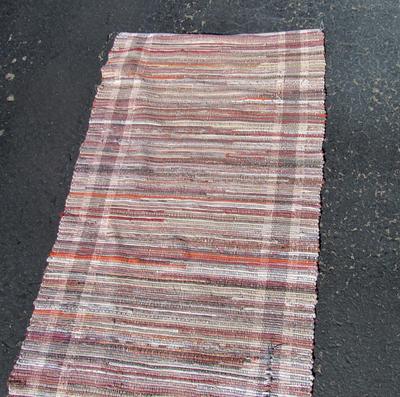 Long Rag Rug Runner, 27" x 54"