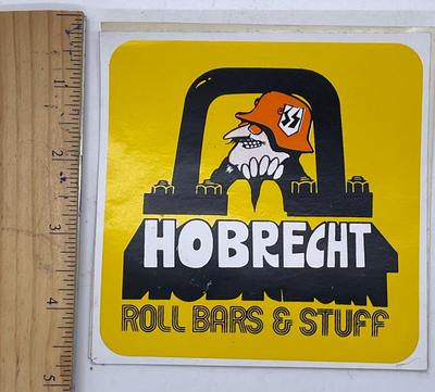 Vintage Automotive Equipment Sticker - Hobrecht Roll Bars and Stuff