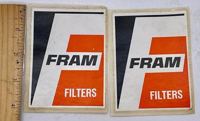 Vintage Automotive Equipment Stickers - Fram Filters