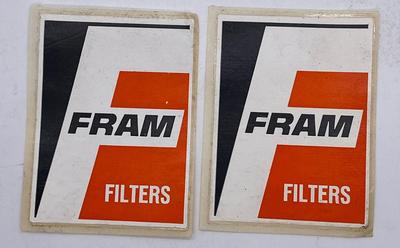 Vintage Automotive Equipment Stickers - Fram Filters