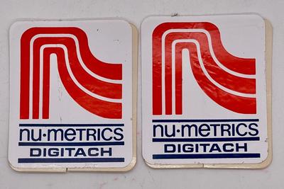 Vintage Automotive Equipment Stickers - Nu-Metrics Digitach