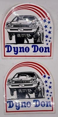 Vintage Automotive Equipment Stickers - Dino Don