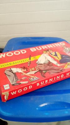 LOT 104 - OLD WOOD BURNING SET