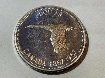 Canada 1967 BU/Proof-Like .800 Silver Dollar Coin as Pictured.