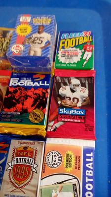 LOT 111 - NINE PACKS OF FOOTBALL CARDS