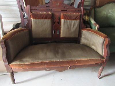 Antique East Lake Settee For Refinishing