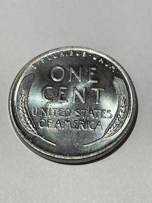 1943-S CHOICE BU WARTIME STEEL LINCOLN CENT AS PICTURED.