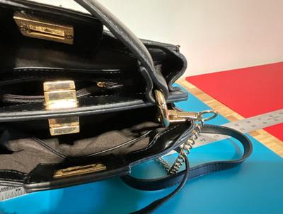 Crossover Mellow World black purse, Vintage Corde’Bead pearl ivory Handbag