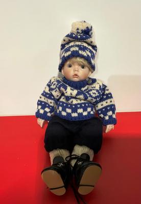 Handmade Norway Doll w/kids blanket