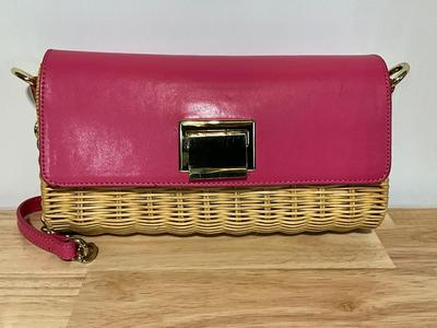 Pink Talbot clutch/brown and black clutch purses