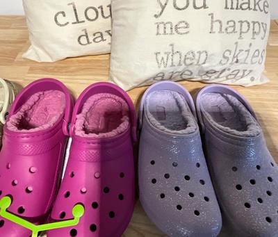 Crocs and pillows