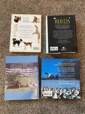 HARD BACK BOOKS ON BIRDS AND DOGS