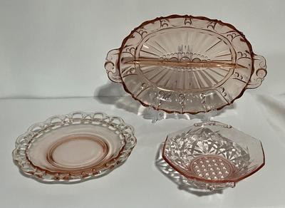 Pink depression glassware