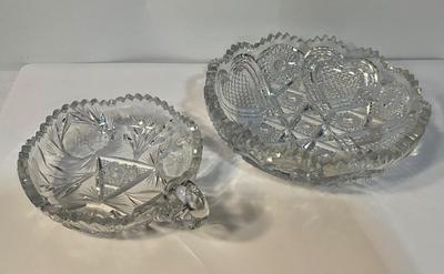 Vintage Crystal Bowl and Candy Dish