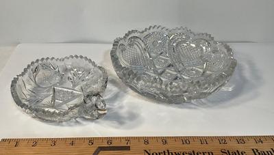 Vintage Crystal Bowl and Candy Dish