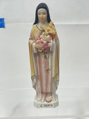 Vintage Ceramic Saint Theresa Statue