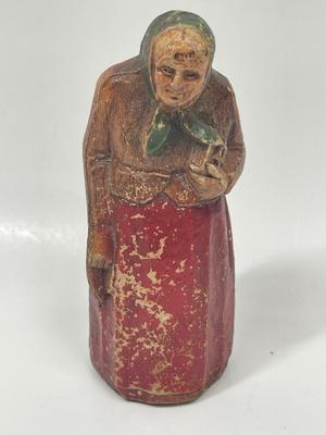 Antique Vintage 1930's Sirocco Resin Old Jewish Woman Figurine
