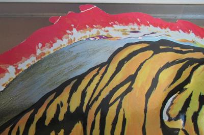Large Older Kraft Advertising Circus Poster of Tiger