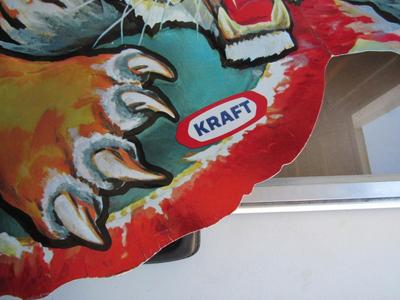 Large Older Kraft Advertising Circus Poster of Tiger