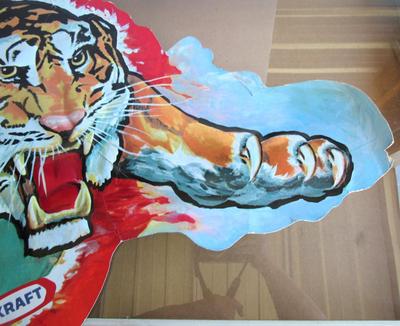 Large Older Kraft Advertising Circus Poster of Tiger