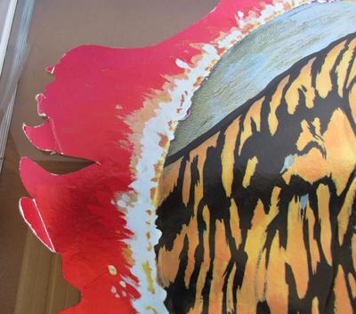 Large Older Kraft Advertising Circus Poster of Tiger