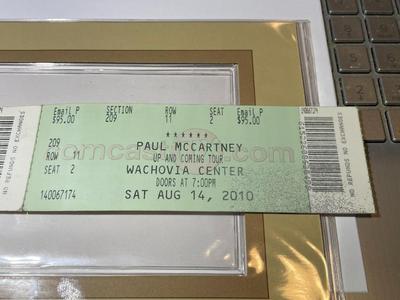 Vintage Paul McCartney 2010/U2 1992 Concert Ticket Ephemera as Pictured.