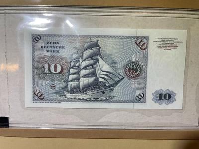 West Germany 10 Deutsche Mark 1980 Banknote/Currency in Uncirculated Condition by Fleetwood as Pictured.