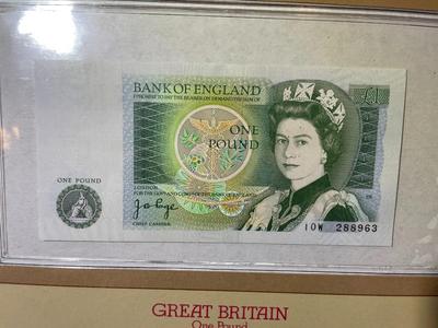 Great Britain 1 Pound Banknote/Currency in Uncirculated Condition by Fleetwood as Pictured.