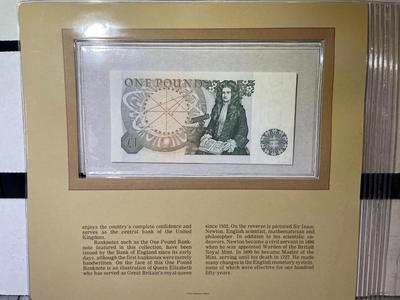 Great Britain 1 Pound Banknote/Currency in Uncirculated Condition by Fleetwood as Pictured.