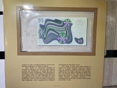 Sweden 10 Krona 1980 Banknote/Currency in Uncirculated Condition by Fleetwood as Pictured.