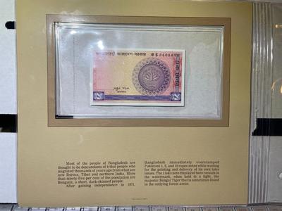 Bangladesh 1 Taka Banknote/Currency in Uncirculated Condition by Fleetwood as Pictured.