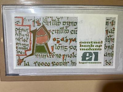 Ireland 1 Pound Banknote/Currency in Uncirculated Condition by Fleetwood as Pictured.