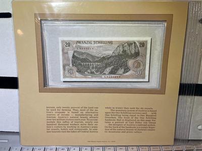 Austria 20 Schilling 1967 Banknote/Currency in Uncirculated Condition by Fleetwood as Pictured.