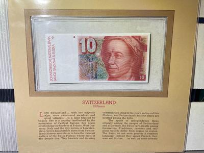 Switzerland 10 Francs Banknote/Currency in Uncirculated Condition by Fleetwood as Pictured.