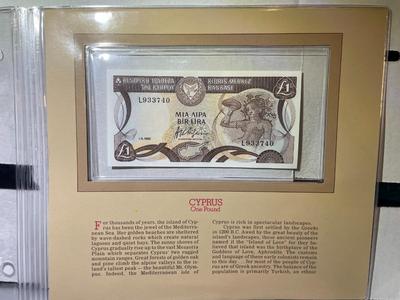 Cyprus 1 Pound 1982 Banknote/Currency in Uncirculated Condition by Fleetwood as Pictured.