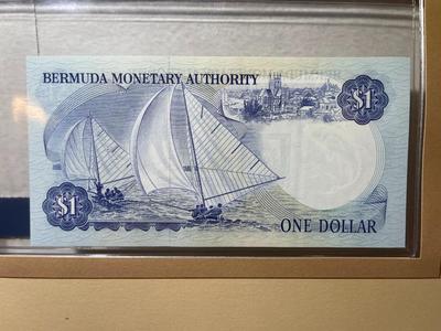 Bermuda 1 Dollar 1982 Banknote/Currency in Uncirculated Condition by Fleetwood as Pictured.