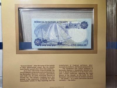 Bermuda 1 Dollar 1982 Banknote/Currency in Uncirculated Condition by Fleetwood as Pictured.
