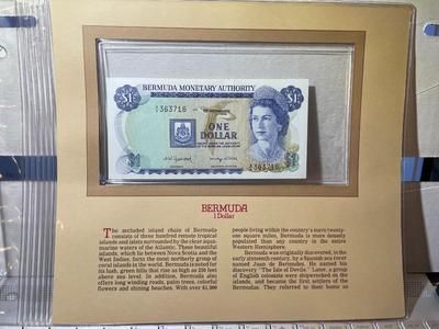 Bermuda 1 Dollar 1982 Banknote/Currency in Uncirculated Condition by Fleetwood as Pictured.