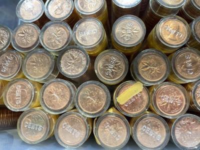 (10-Rolls) 1963 Canada Choice Uncirculated Red Queen Elizabeth II Canadian Cents Fresh Lot Preowned from an Estate.