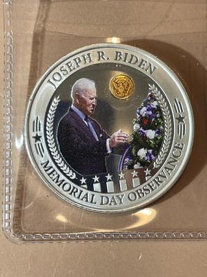 Joseph Biden Memorial Day Observance Medal in VG Condition as Pic'd.