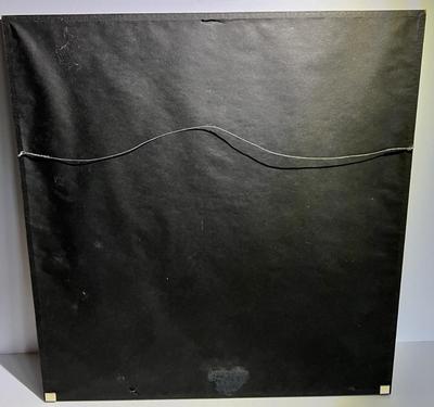 Antique Scarce FORBIDDEN STITCH Japanese Kimono Cuff Artwork 19" x 18" in Good Preowned Condition.
