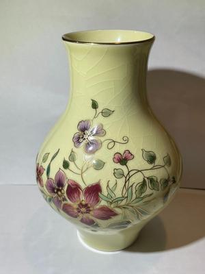 Vintage Zsolnay - Hungary - Porcelain Vase - 7" Tall - Hand Painted in Fair Preowned Condition w/Crazing as Pictured.